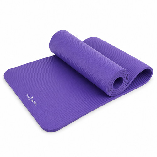 Purple yoga mat 6mm - purple,