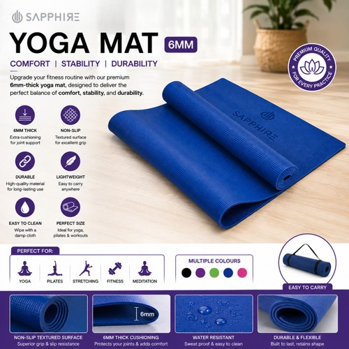 Yoga mat 6mm thick non - yoga,
