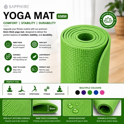 6mm yoga mat - 6mm,
