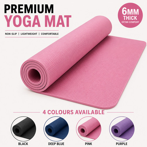 Yoga mat 6mm thick - mat,