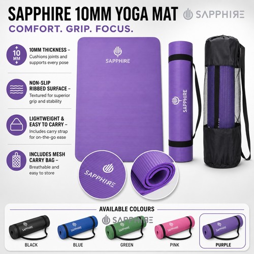 Yoga mat 6mm thick non - 6mm,